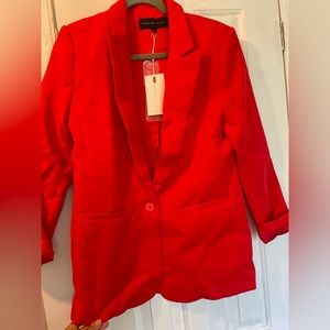 BNWTs Vici red scuba blazer - sz small